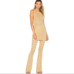 Free People gold crochet knit set ✨
